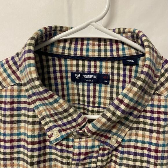 Cremieux Shirt 4XT Plaid Long Sleeve Cotton Button Down Collar Button Up - Picture 4 of 12